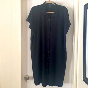 Eileen Fisher Fine Tencel Jersey Shirt Dress